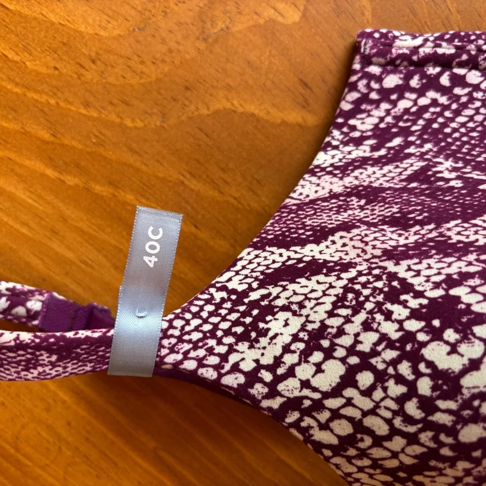 Ambrielle Purple and White Bra - Picture 2 of 2